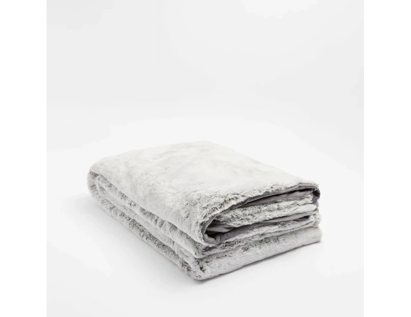 Target Micro Faux Mink Blanket - Grey
