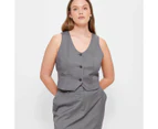 Scoop Neck Waistcoat - Lily Loves - Grey