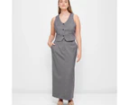 Scoop Neck Waistcoat - Lily Loves - Grey