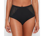 Target Australian Cotton and Lace Full Briefs - Black