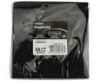 Midnight Black Large Paper Napkins / Serviettes (Pack of 50)