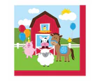 Farmhouse Fun Small Napkins / Serviettes (Pack of 16)