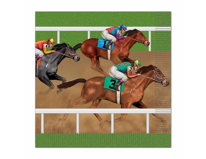 Horse Racing Large Napkins / Serviettes (Pack of 16)