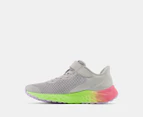 New Balance Girls' Fresh Foam Arishi v4 Running Shoes - Light Aluminium/Cyber Lilac/Neon Pink