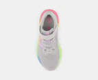 New Balance Girls' Fresh Foam Arishi v4 Running Shoes - Light Aluminium/Cyber Lilac/Neon Pink