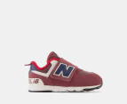 New Balance Toddler Girls' 574 Sneakers - Washed Burgundy/Navy