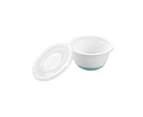 24 x PLASTIC LIDDED MIXING BOWLS with ANTI-SLIP BASE 1.4LT Food Safe 3 Assorted Colours Salad, Soup, Pasta, Meats, Fruit etc. Good for Party, Home Use