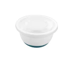 12 x PLASTIC LIDDED MIXING BOWLS with ANTI-SLIP BASE 2.7LT Food Safe 3 Assorted Colours Salad, Soup, Pasta, Meats, Fruit etc. Good for Party, Home Use