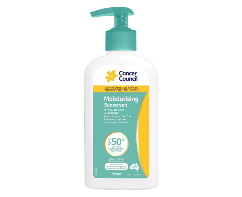 Cancer Council Moisturising Sunscreen SPF50+ 200ml