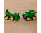 John Deere 15cm Kids Sandbox Vehicle Play/Toys/2y+ Tractor w/ Dump Truck Green