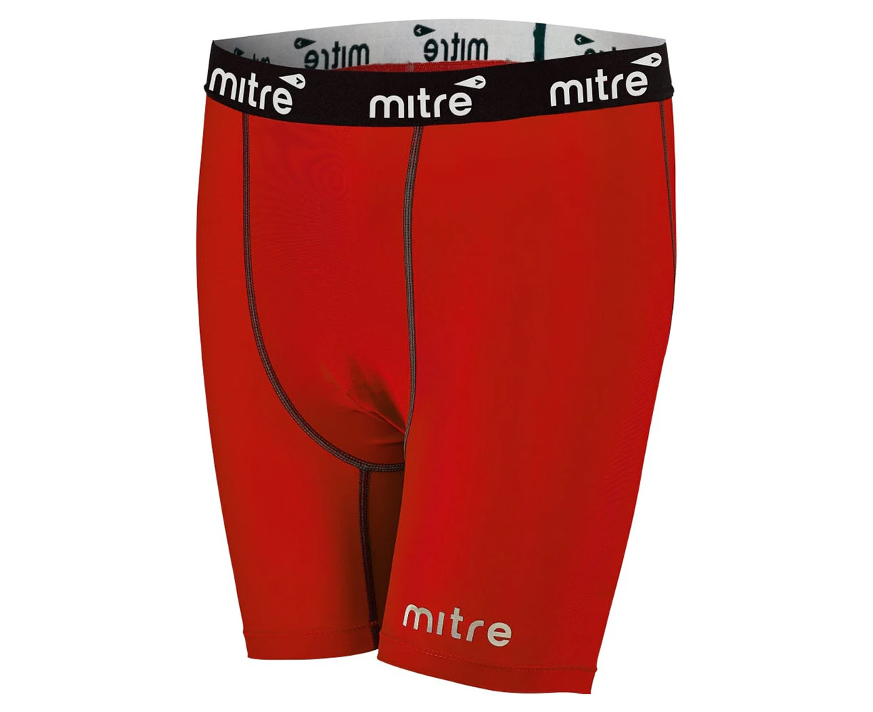 Mitre Neutron Compression Shorts Sport Activewear/Gym Tights Scarlet - Scarlet