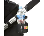 Veebee 14cm Universal Drink Bottle/Cups/Cans Holder for Strollers/Prams Black