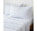 Target Stonewash Printed Sheet Set - Noah Stripe - Blue