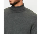 Roll Neck Knit Jumper - Preview - Grey