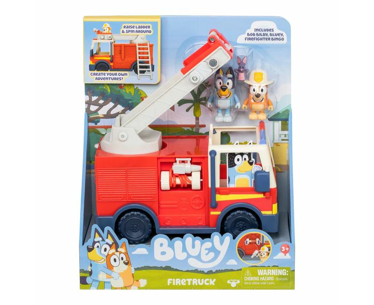 Bluey S10 Firetruck With Figures Kids/Childrens Toy Playset 15x20x11cm 3y+