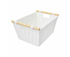 Rectangle Bamboo Handle Basket - Anko