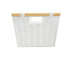 Rectangle Bamboo Handle Basket - Anko