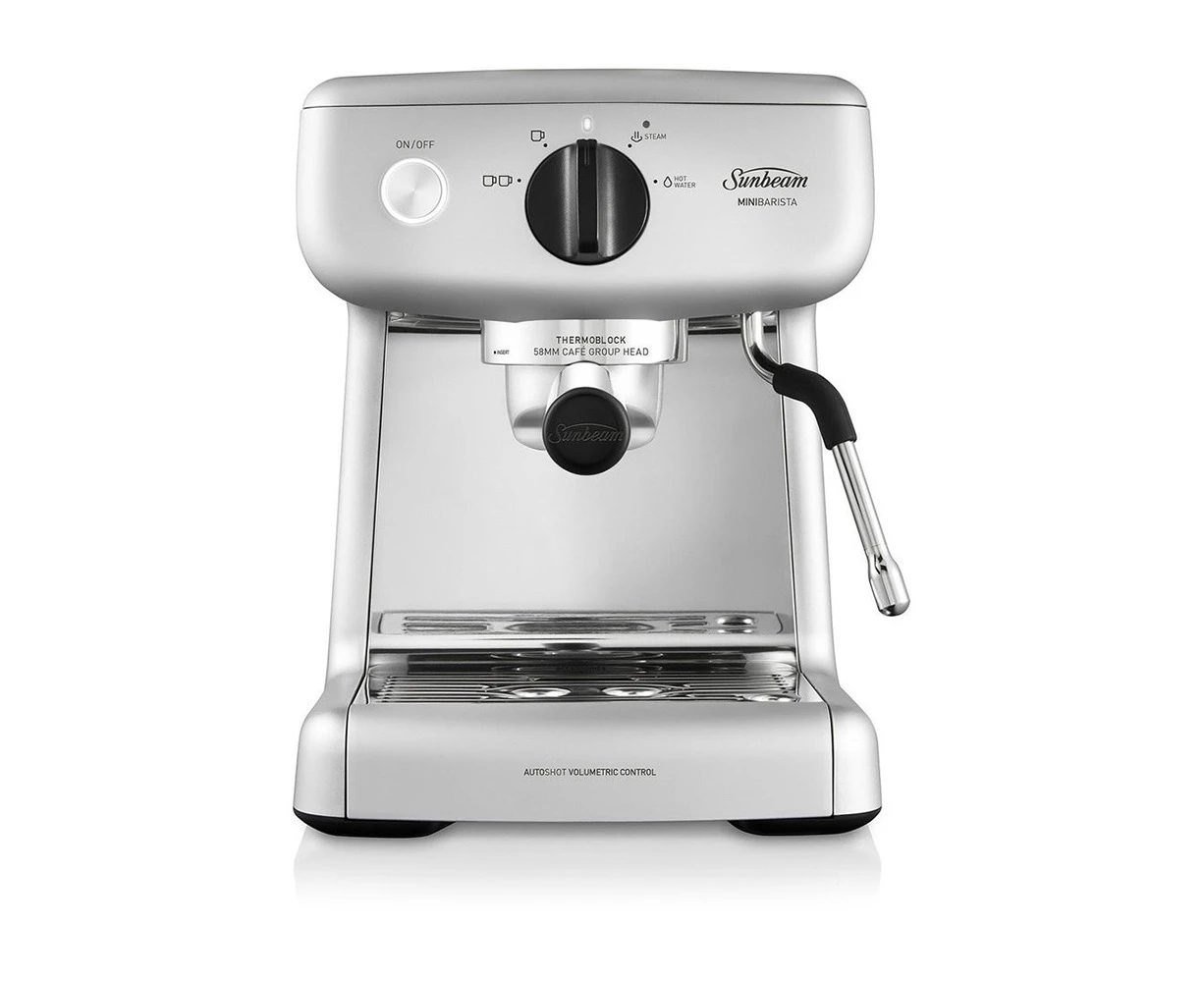 Sunbeam EM4300S Mini Barista Silver Espresso Coffee Machine