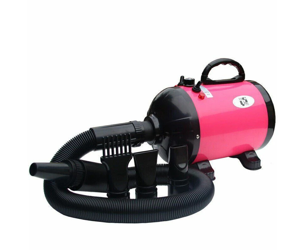 2800W Low Noise Pet Hair Dryer Dog Grooming Blow Speed Hairdryer Blower Heater ~ Pink