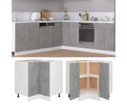 vidaXL Corner Bottom Cabinet Concrete Grey 75.5x75.5x81.5 cm Engineered Wood