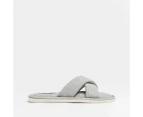 Target Womens Waffle Jersey Slipper Scuff - Hayley - Grey