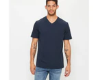 Target Australian Cotton V-Neck T-Shirt - Blue