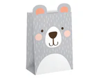 1st Birthday Bear Paper Loot Favour Treat Bags 8 Pack