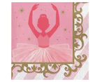 Ballerina Twinkle Toes Lunch Napkins 16 Pack