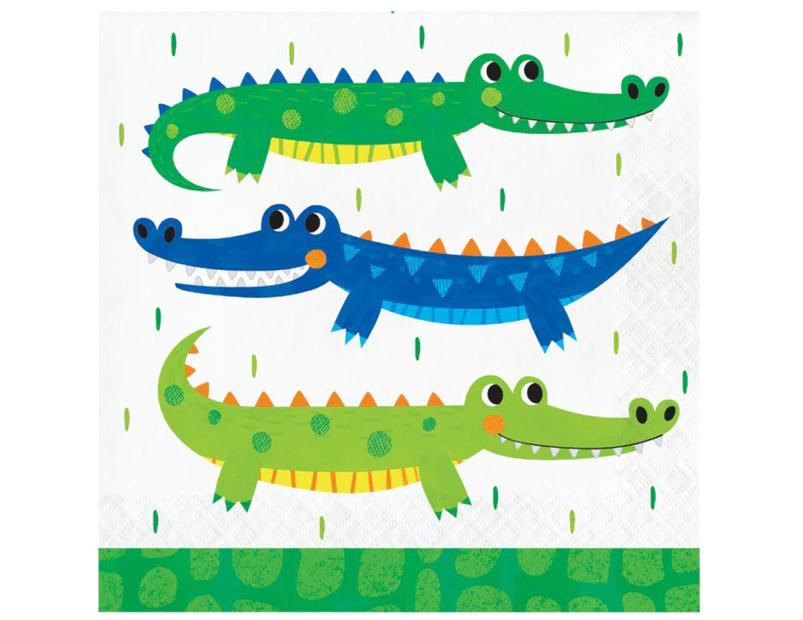 Alligator Party Lunch Napkins 16 Pack