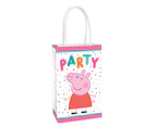 Peppa Pig Confetti Party Paper Kraft Bags 8 Pack