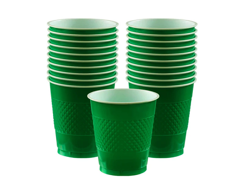 Festive Green Party Supplies Festive Green Plastic Cups 20 Pack