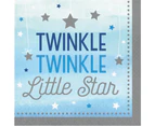 Twinkle Twinkle One Little Star Boy Lunch Napkins 16 Pack