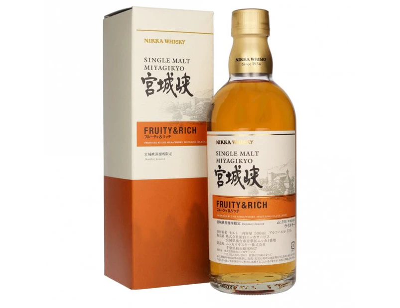 Nikka Miyagikyo Fruity & Rich Distillery Limited Single Malt Whisky 500ml