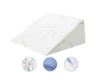Starry Eucalypt Wedge Pillow Memory Foam Cool Gel Bed Sofa Lie Cushion [Colour: Bamboo White] - Cream