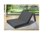 STARRY EUCALYPT Folding Mattress Foldable Fabric Sofa Lounge Chair Foam Portable 190x79cm