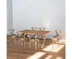 Woodland 190cm Dining Table Timber Wood Natural