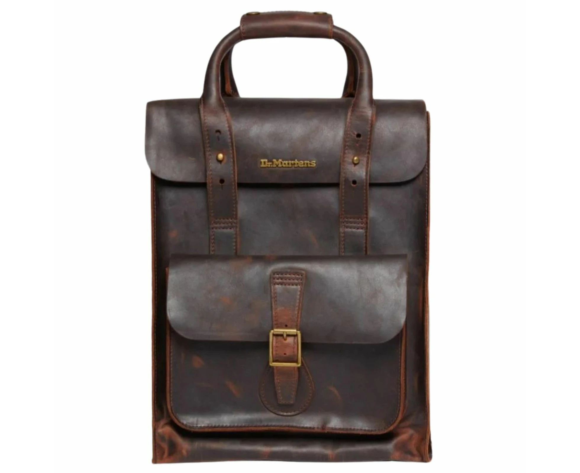 Dr Martens Backpack Waxed Full Grain Leather Bag - Chestnut Brown