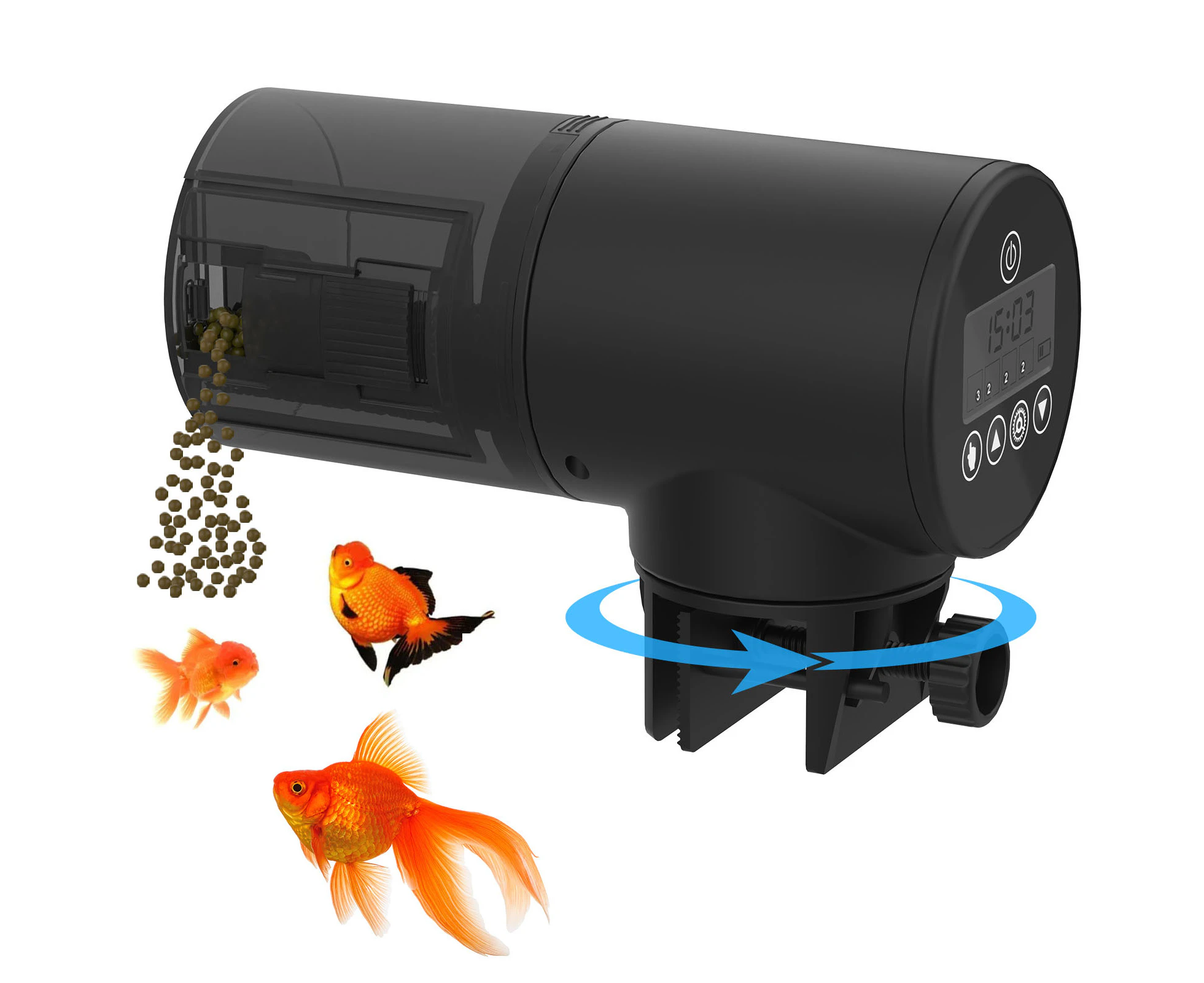 ADVWIN Automatic Fish Feeder Aquarium Timer Food Dispenser LCD Digital