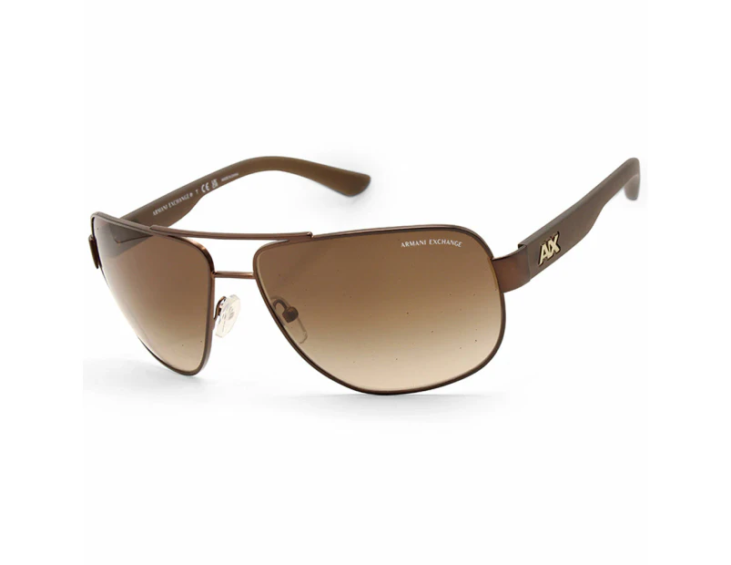 Armani Exchange Brown/Brown Gradient Men's Pilot Style Sunglasses AX2012S 605813