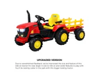 Mazam Ride On Tractor 12V Kids Electric Vehicle Toy Cars W/ Trailer Remote Red XL SIZE