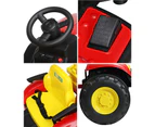 Mazam Ride On Tractor 12V Kids Electric Vehicle Toy Cars W/ Trailer Remote Red XL SIZE