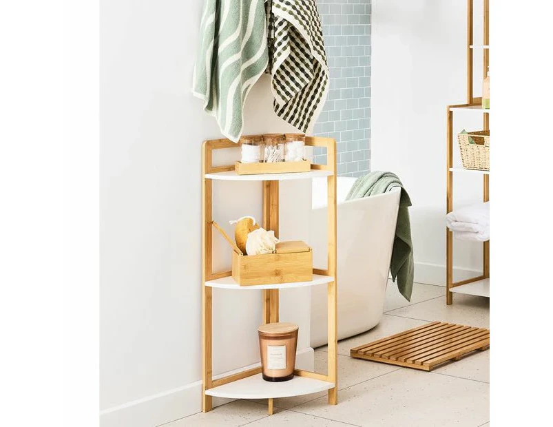 Bamboo Corner Shelf, 3 Tier - Anko