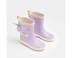 Target Girls Junior Novelty Butterfly Gumboots - Purple