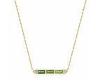 Ania Haie 14kt Gold Tourmaline and White Sapphire Bar Necklace