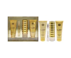 New Brand Gold for Women 4 Pc Gift Set 3.3oz EDP Spray, 0.5oz EDP Spray, 4.3oz Shower Gel, 4.3oz Body Lotion