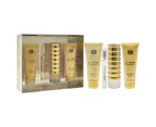 New Brand Gold for Women 4 Pc Gift Set 3.3oz EDP Spray, 0.5oz EDP Spray, 4.3oz Shower Gel, 4.3oz Body Lotion