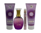 New Brand Lor for Women 4 Pc Gift Set 3.3oz EDP Spray, 0.5oz EDP Spray, 4.3oz Shower Gel, 4.3oz Body Lotion