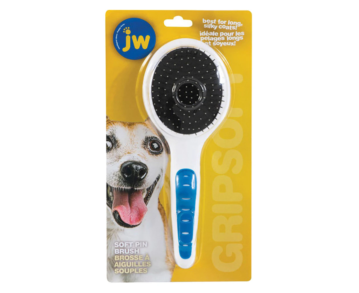 Gripsoft Large Soft Pin Brush Pet Grooming Tool for Dogs 23.5 x 9cm