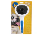 Gripsoft Slicker Brush Pet Grooming Tool for Dogs White Blue Large