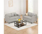 Advwin Loveseat Sofa 2 Seater Small Couch Modern Comfy Sofa Lounge Armchair for Bedroom Apartment Light Grey